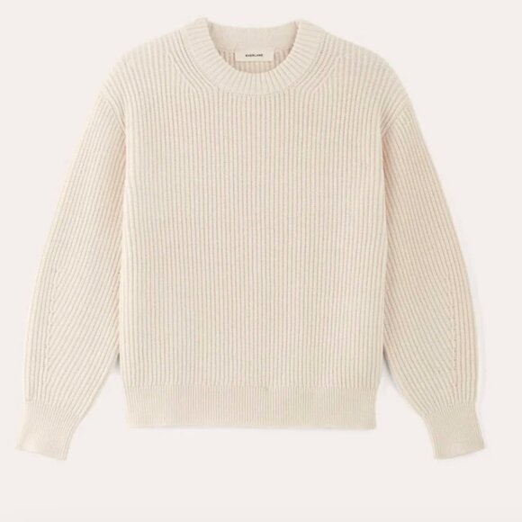 Everlane Women's Cream and White Jumper - Picture 2 of 3